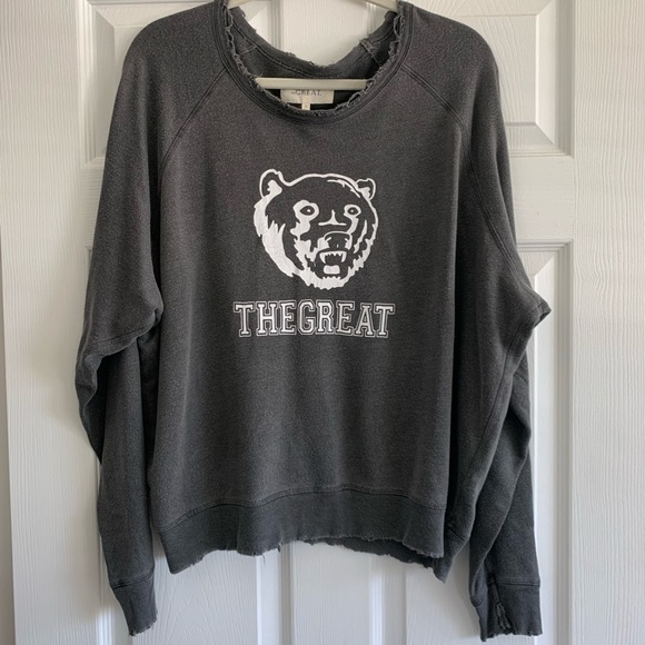 THE GREAT. Tops - The GREAT Rare Gray Crew neck Sweatshirt size 3